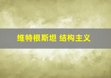 维特根斯坦 结构主义